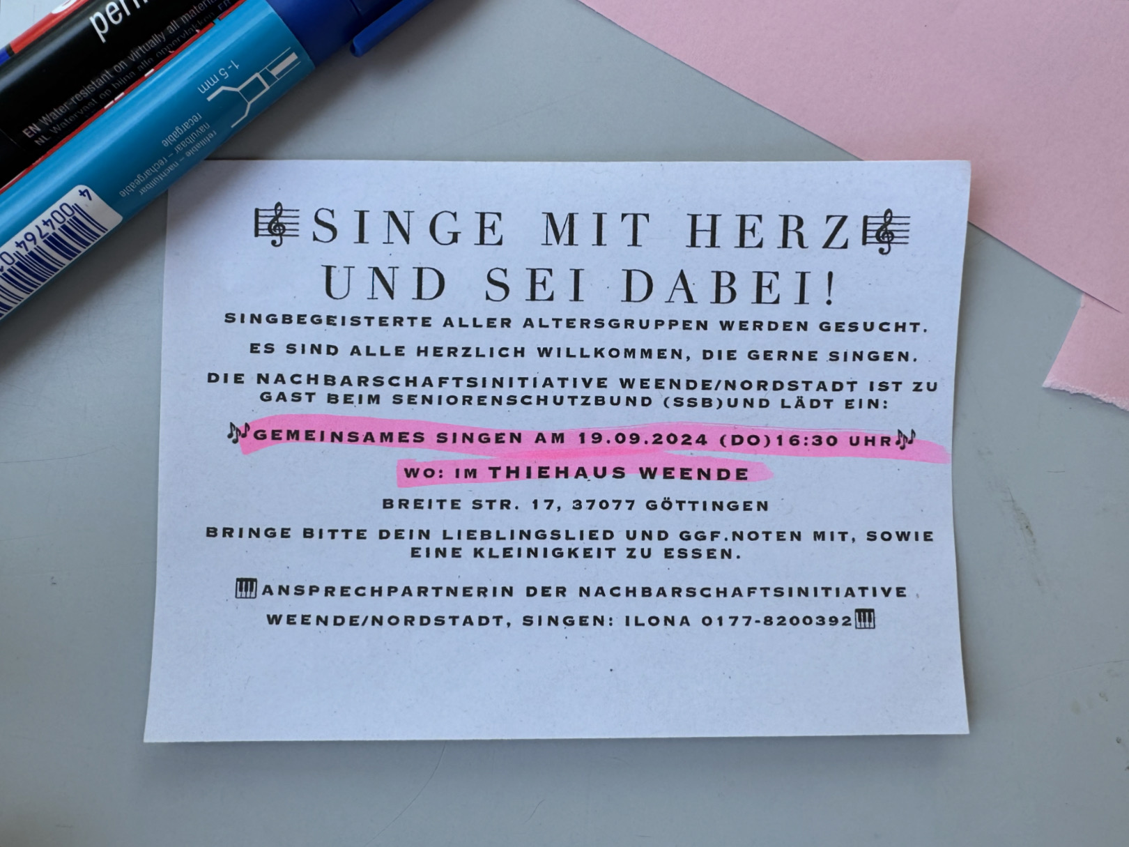 Gemeinsames Singen